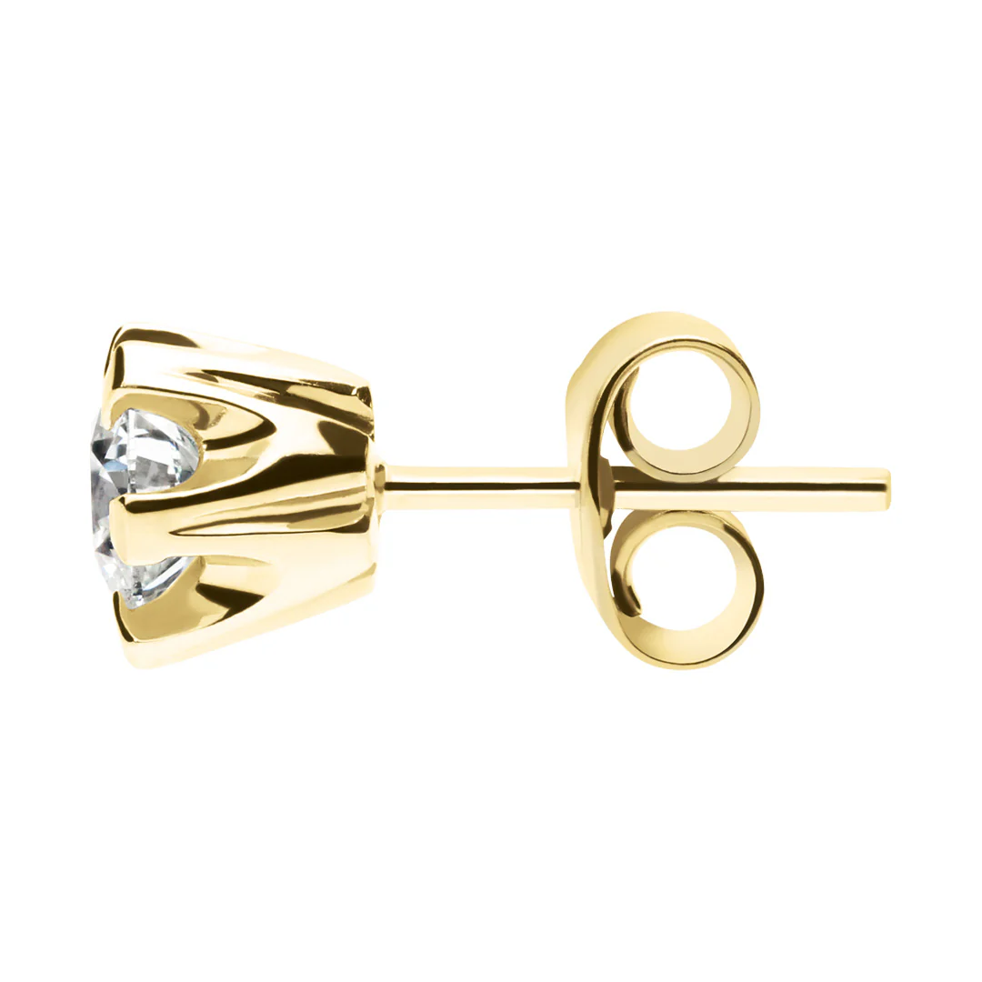 Silván Solitaire timanttikorvakorut 0,80ct, keltakultaa, Silván timanttikorut - Image 2