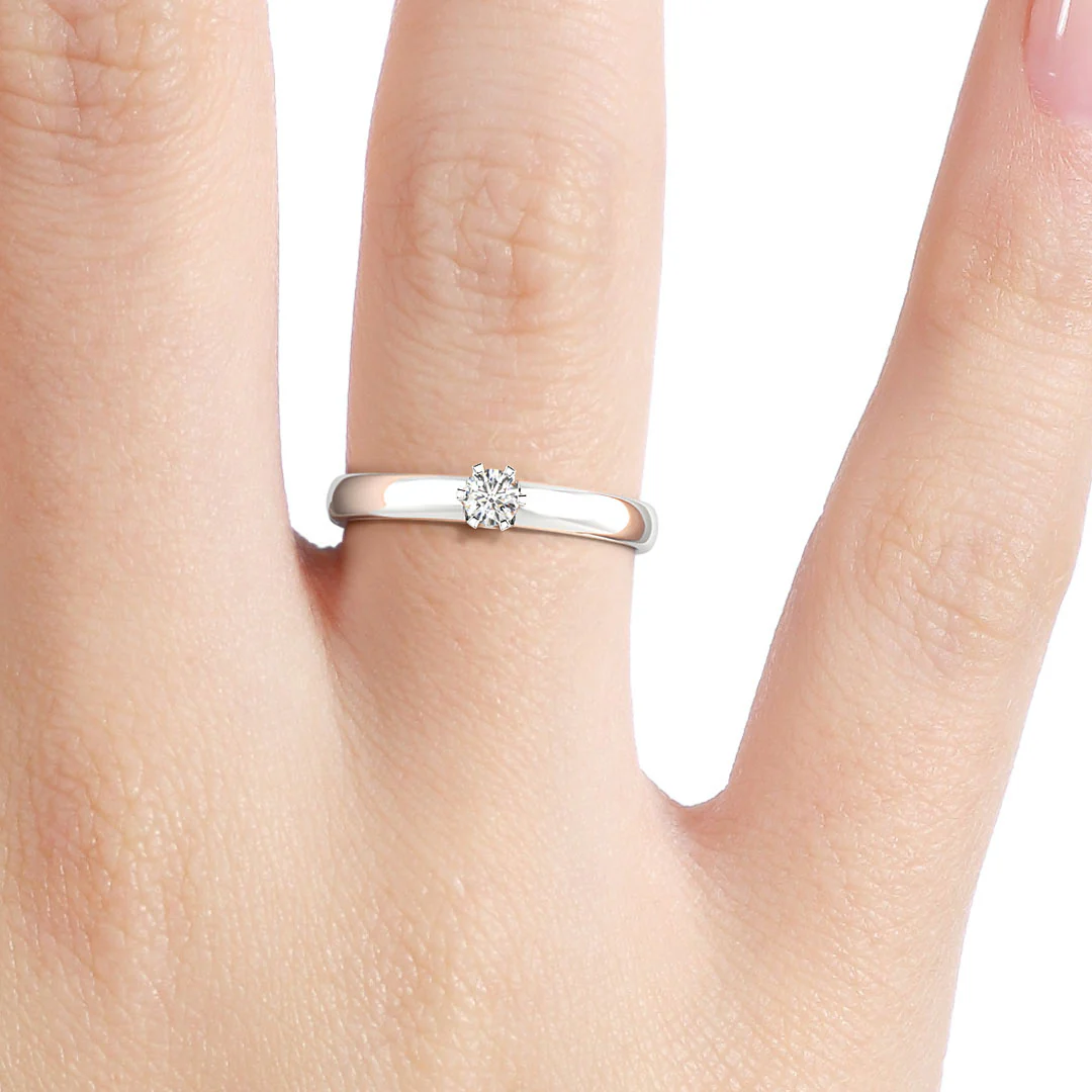 Silván Solitaire timanttisormus 0,10ct, valkokultaa, Silván vihkisormukset - Image 3