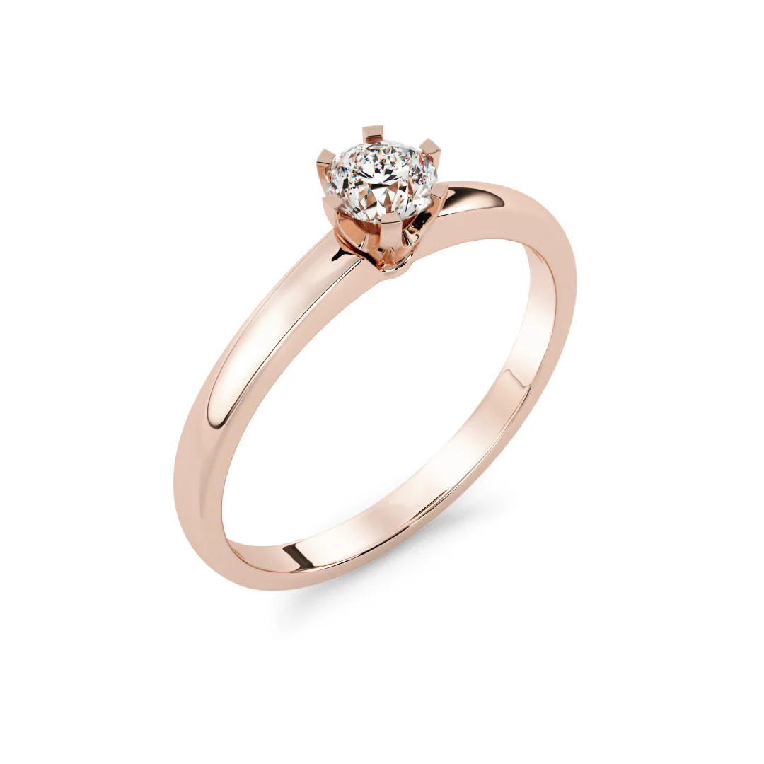 Silván Solitaire timanttisormus 0,15ct, rosekultaa, Silván vihkisormukset - Image 2