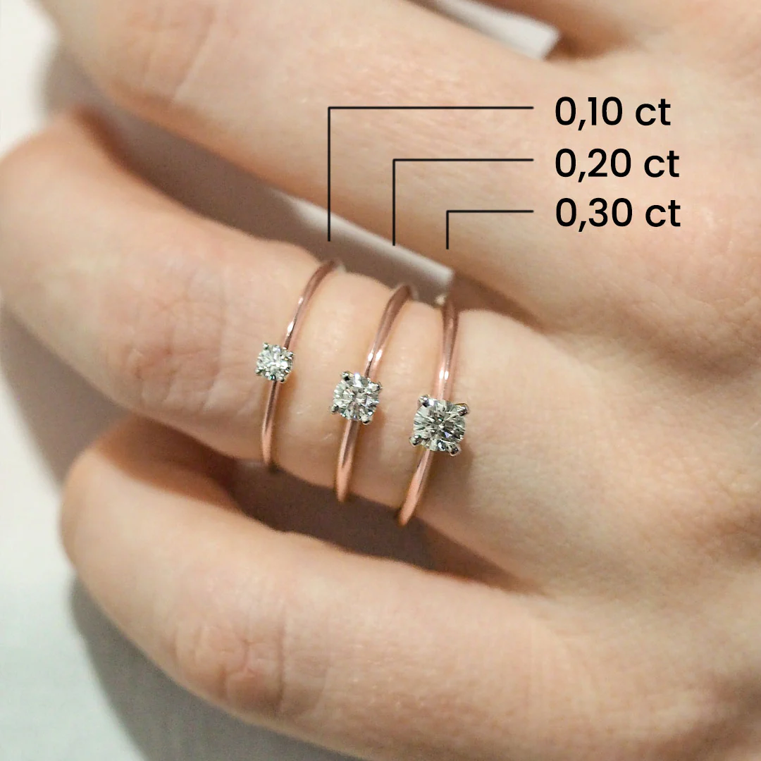 Silván Solitaire timanttisormus 0,30ct, rosekultaa, Silván vihkisormukset - Image 5