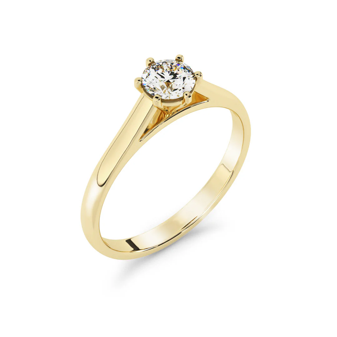 Silván Solitaire timanttisormus 0,30ct, keltakultaa, Silván vihkisormukset - Image 2
