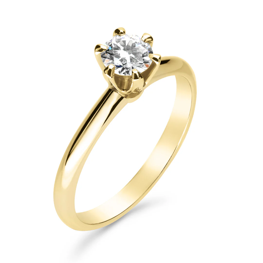 Silván Solitaire timanttisormus 0,40ct, keltakultaa, Silván vihkisormukset - Image 2