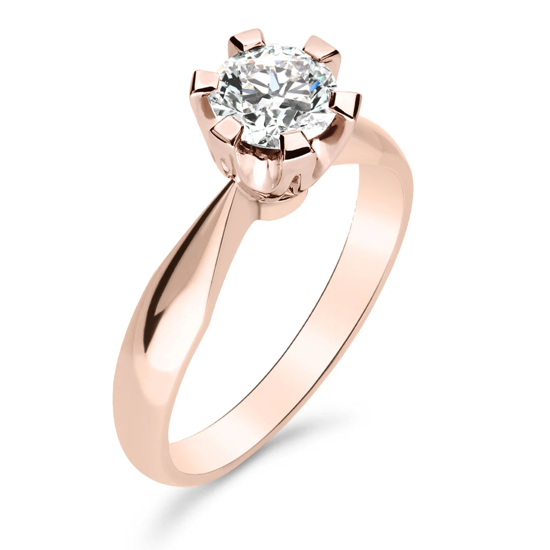 Silván Solitaire timanttisormus 0,70ct, rosekultaa, Silván vihkisormukset - Image 3