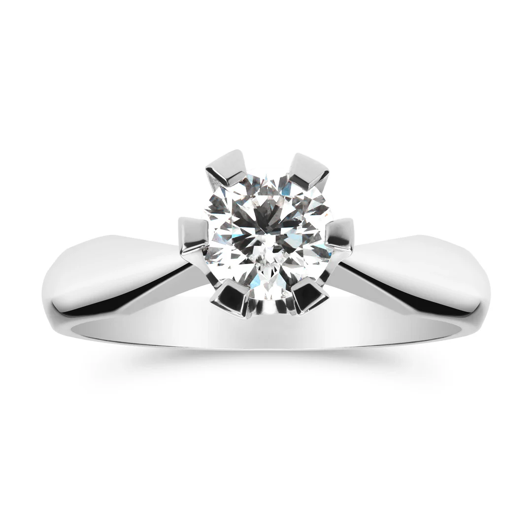 Silván Solitaire timanttisormus 0,70ct, valkokultaa, Silván vihkisormukset