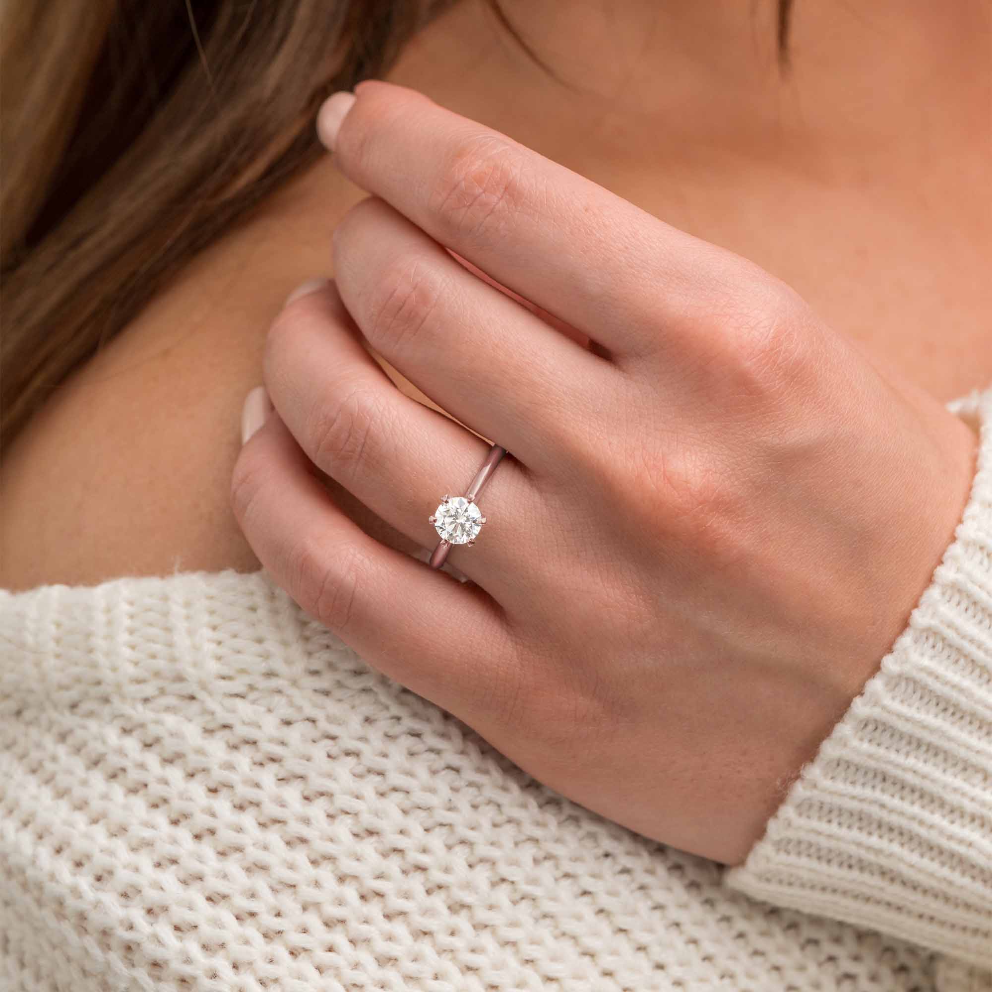 Silván Solitaire timanttisormus 1,00ct, rosekultaa, Silván vihkisormukset - Image 3