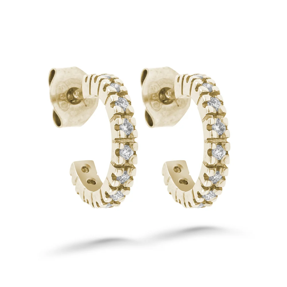 Silván timanttikorvakorut 0,24ct, keltakultaa, Silván timanttikorut