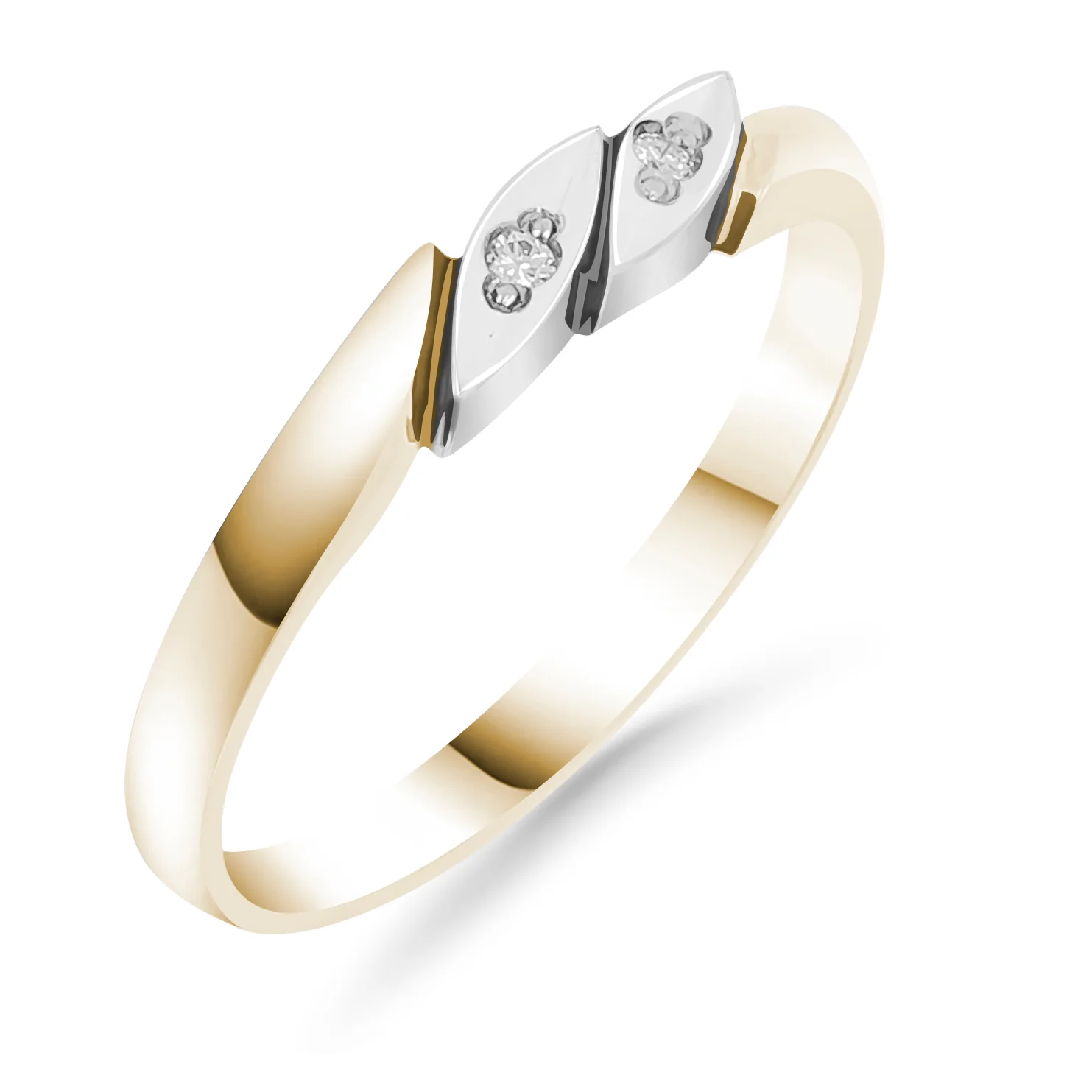 Silván timanttisormus 0,02ct, keltakultaa, Silván vihkisormukset