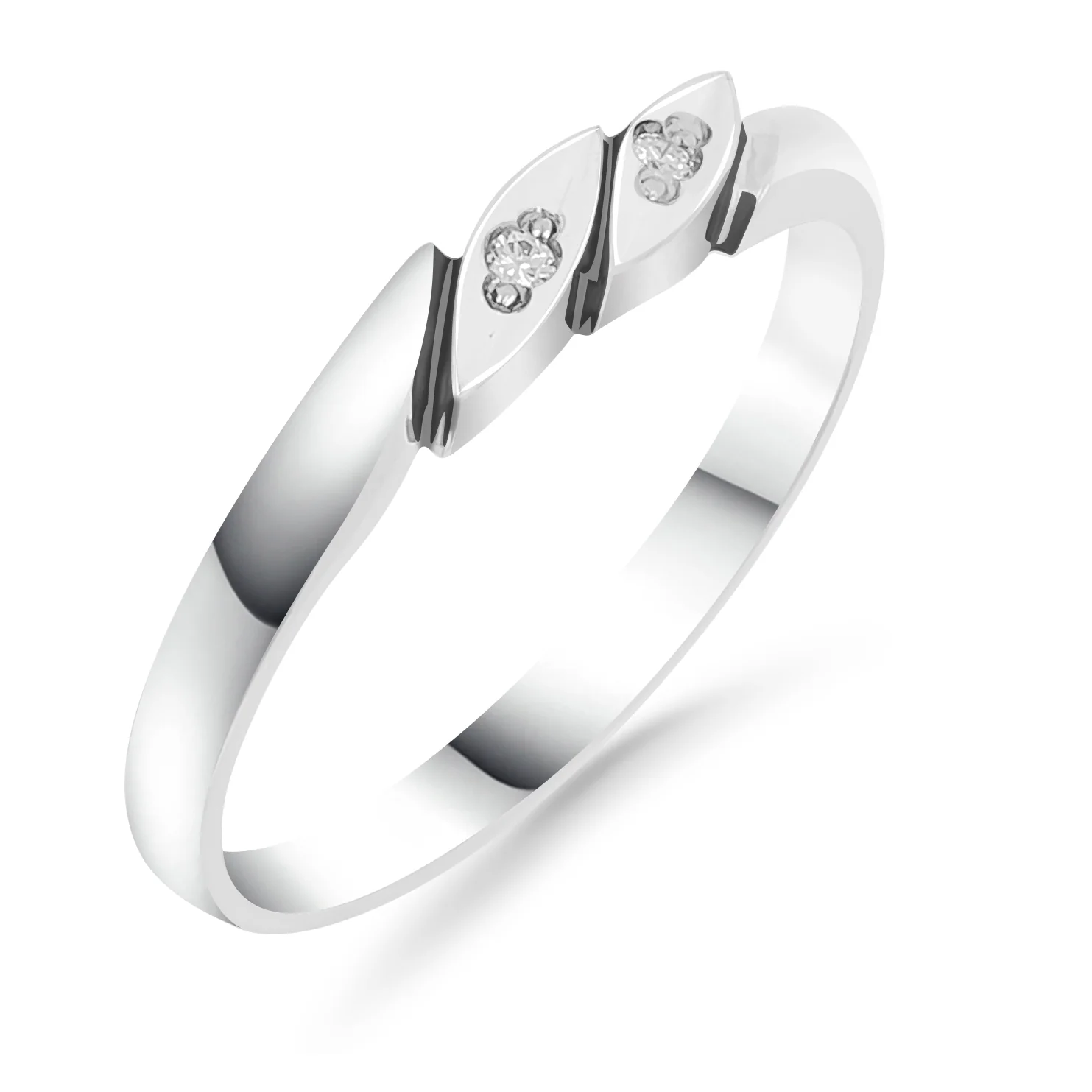 Silván timanttisormus 0,02ct, valkokultaa, Silván vihkisormukset