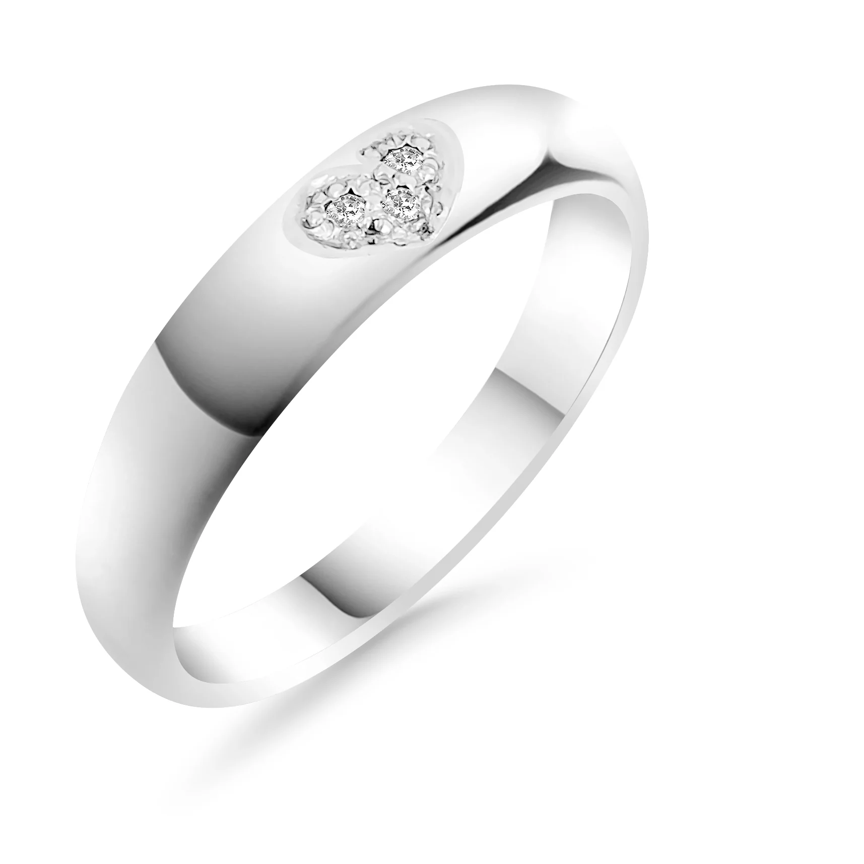 Silván timanttisormus 0,02ct, valkokultaa, Silván vihkisormukset