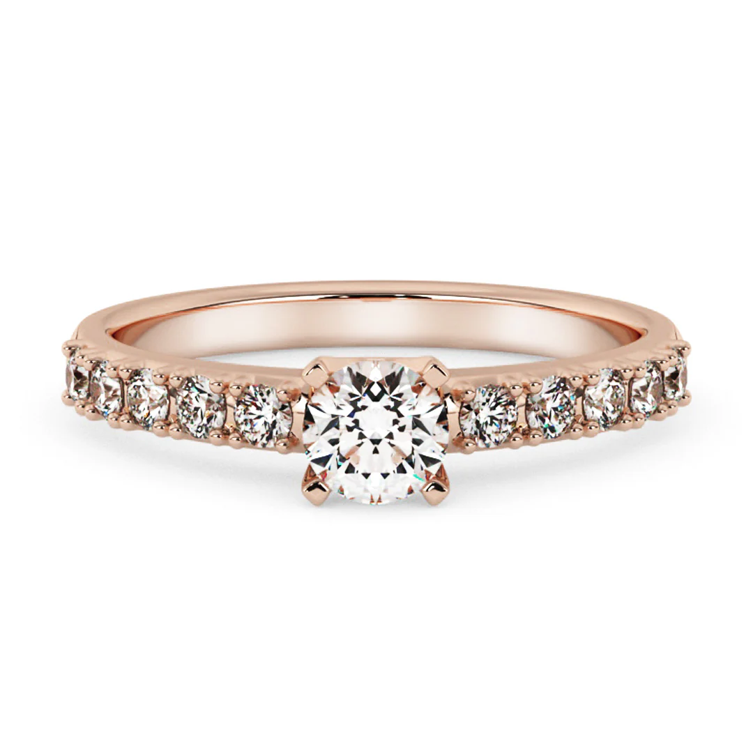 Silván Charlotte timanttisormus 0,40ct, rosekultaa, Silván vihkisormukset