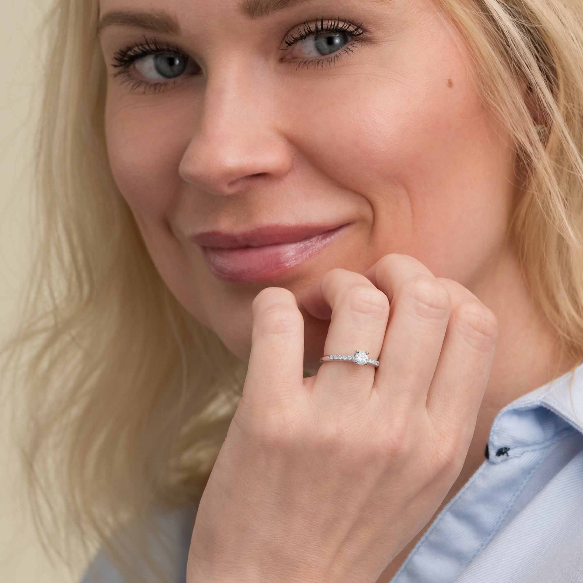 Silván Charlotte timanttisormus 0,40ct, rosekultaa, Silván vihkisormukset - Image 3