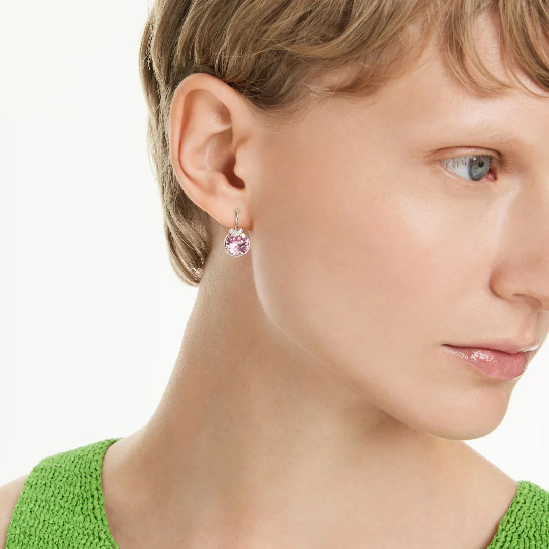 Swarovski Bella V korvakorut, vaalea metalli ja vaaleanpunaiset kristallit 5734235 - Image 3