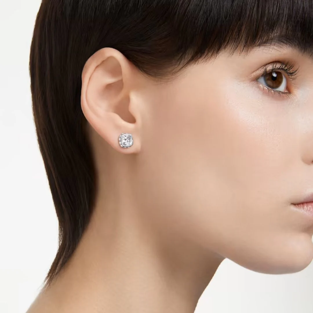 Swarovski Birthstone April korvakorut, vaalea metalli ja kirkkaat kristallit 5661957 - Image 2