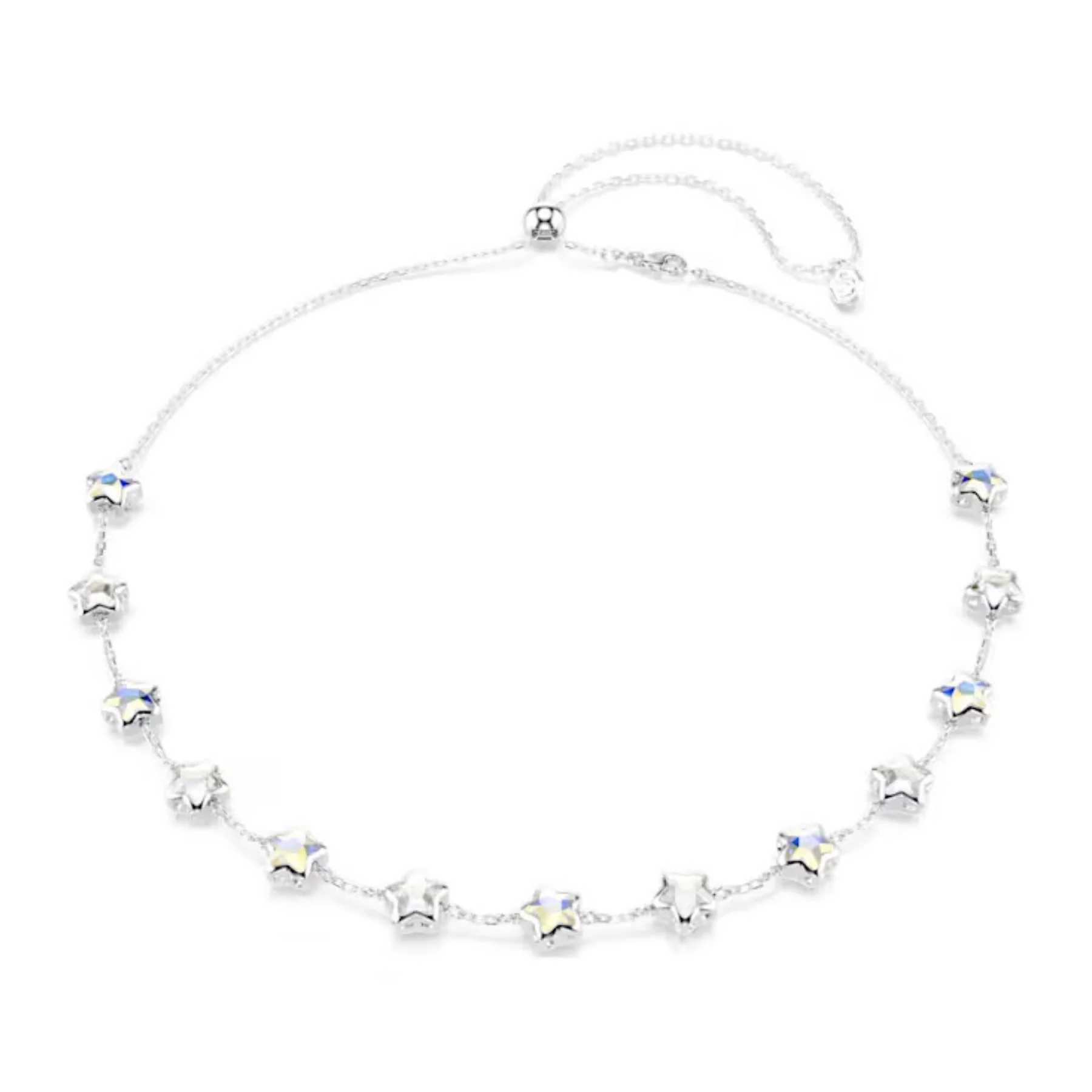 Swarovski Chroma kaulakoru, vaalea metalli ja kirkkaat kristallit, 5754183