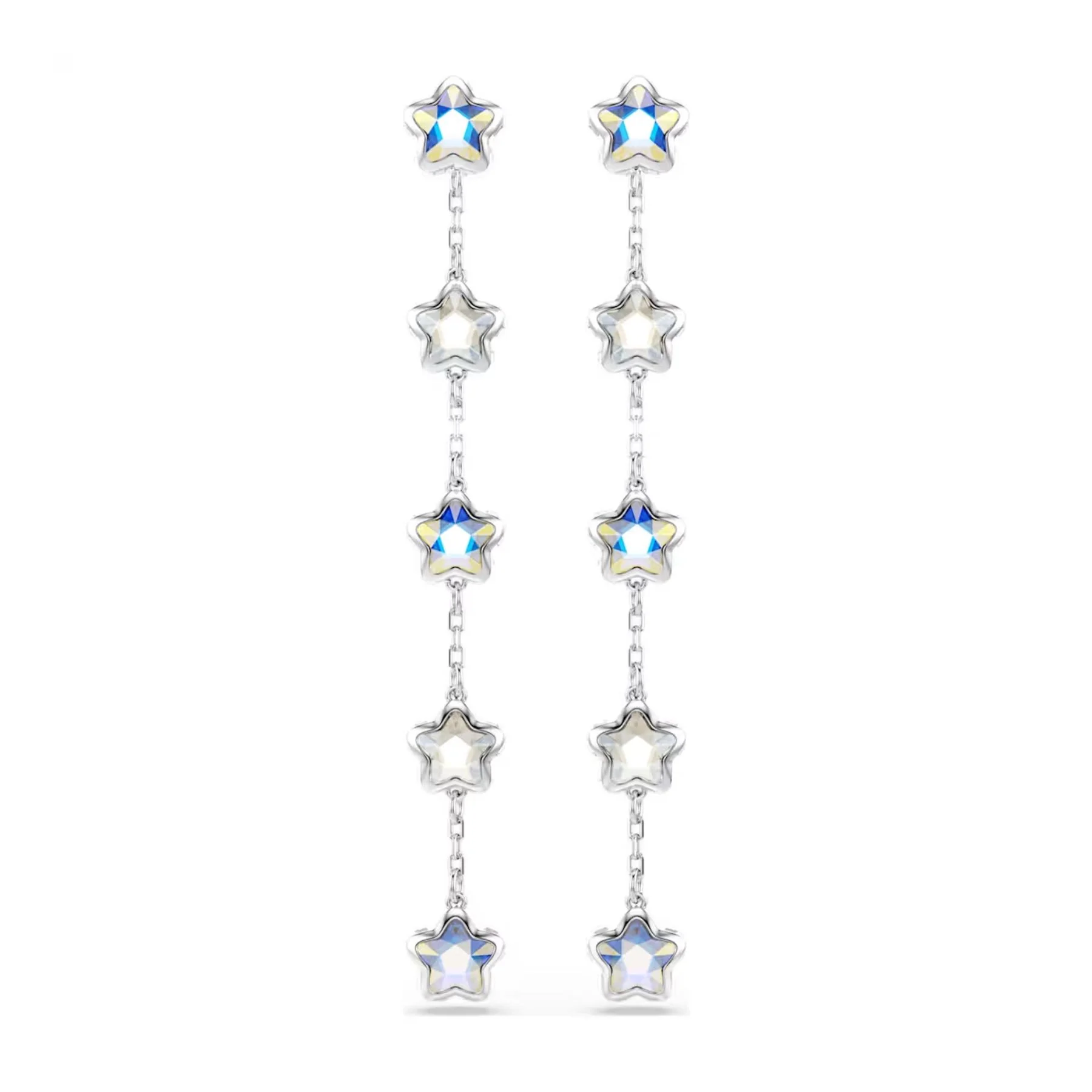 Swarovski Chroma korvakorut, vaalea metalli ja kirkkaat kristallit, 5754184 - Image 3