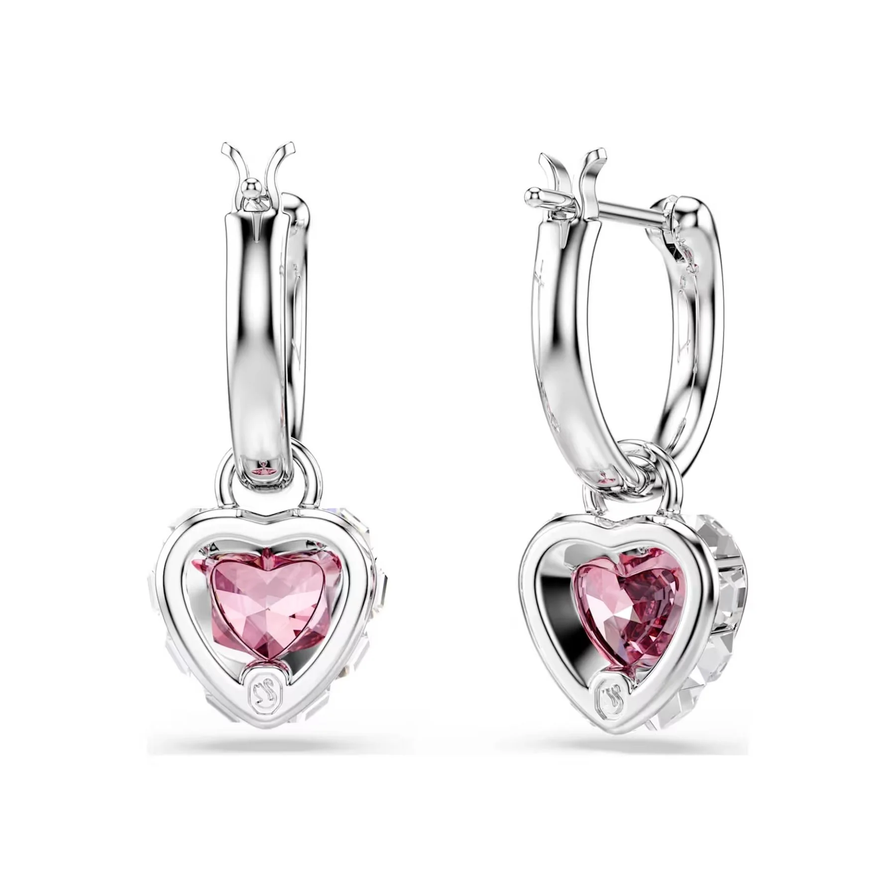 Swarovski Chroma korvakorut, vaalea metalli ja vaaleanpunaiset zirkonit, 5757814 - Image 3