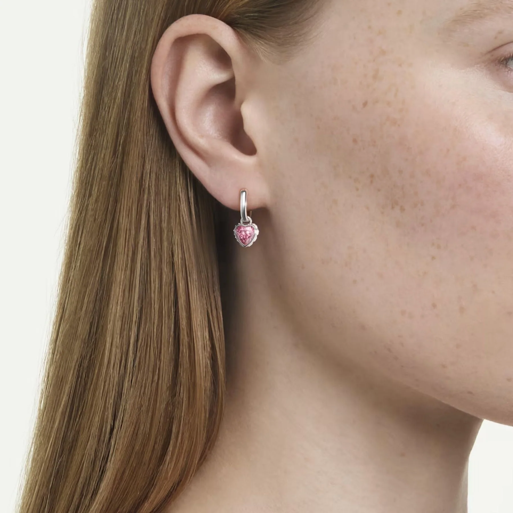 Swarovski Chroma korvakorut, vaalea metalli ja vaaleanpunaiset zirkonit, 5757814 - Image 4