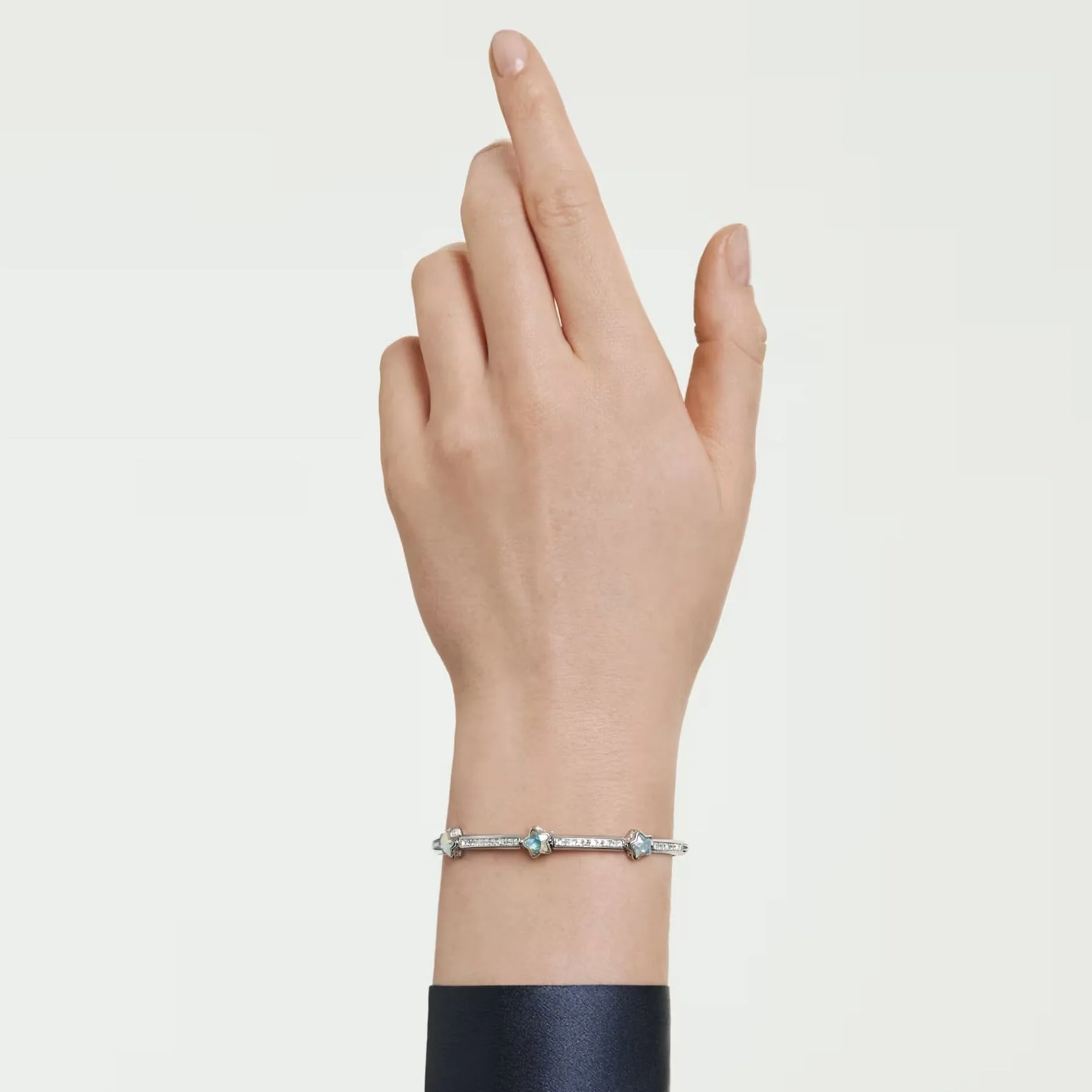 Swarovski Chroma rannerengas, vaalea metalli ja kirkkaat kristallit, 5754178 - Image 5