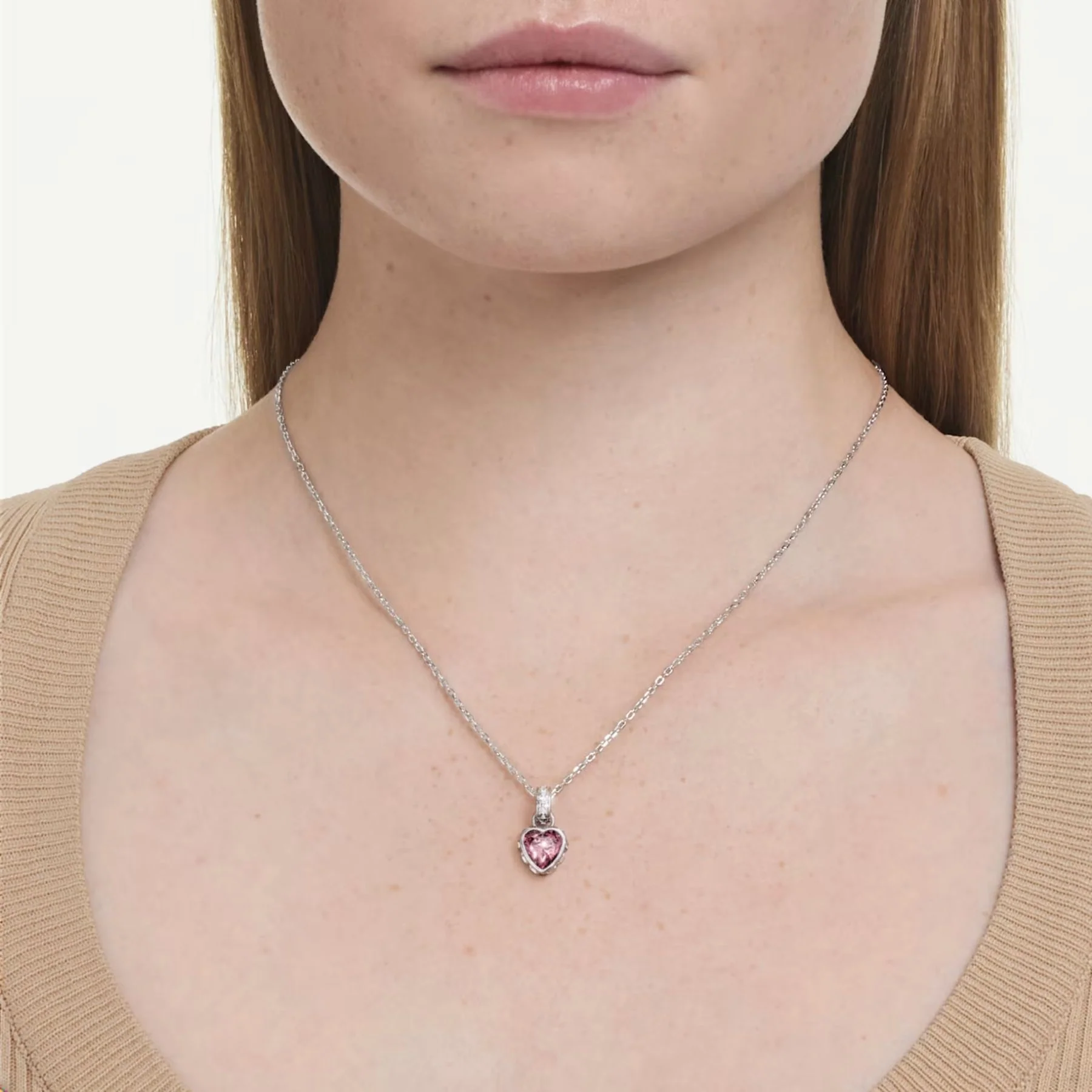 Swarovski Chroma riipus, vaalea metalli ja vaaleanpunainen zirkonia, 5757789 - Image 6