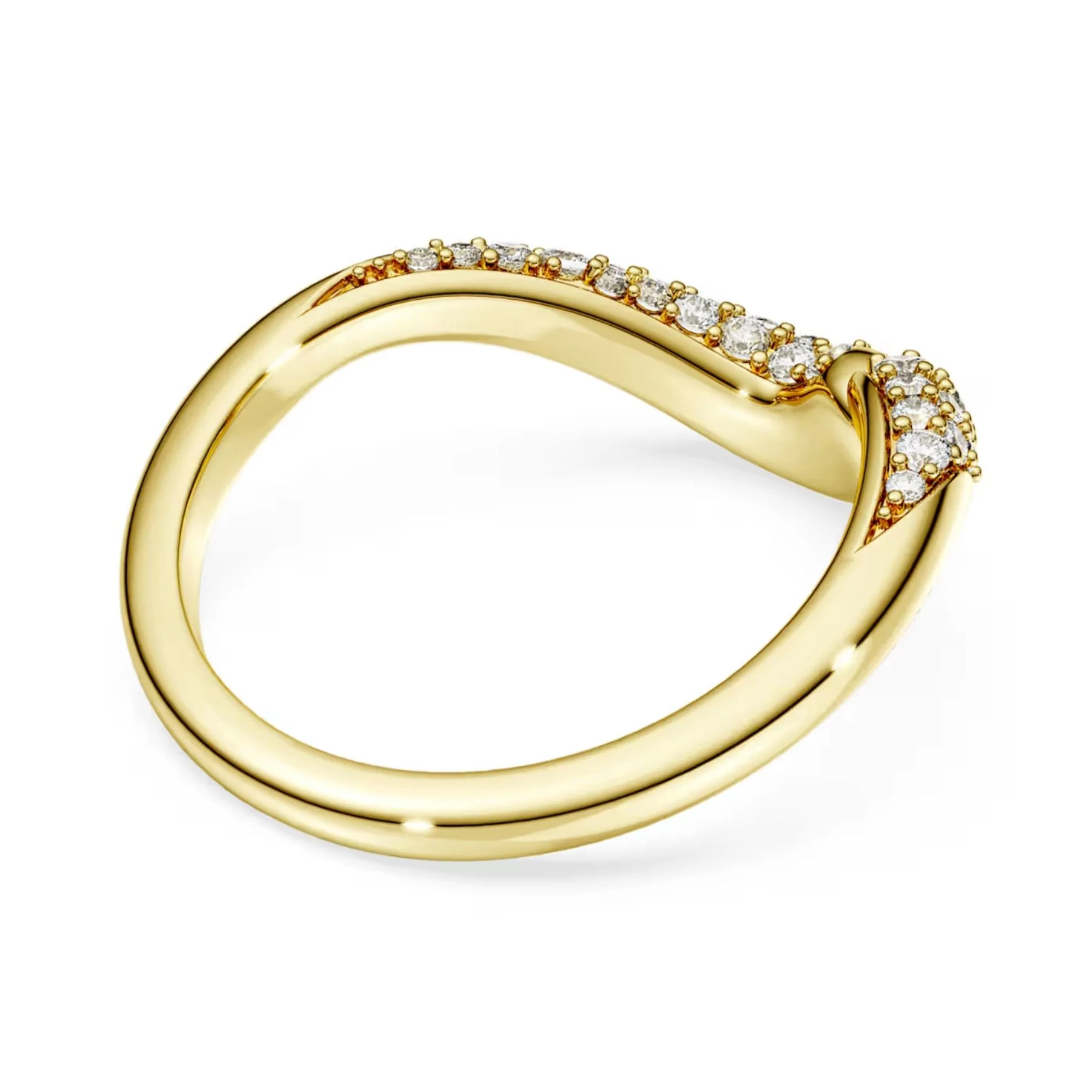 Swarovski Classica sormus, keltakullattu hopea ja kirkkaat zirkoniat, 5746351 - Image 4