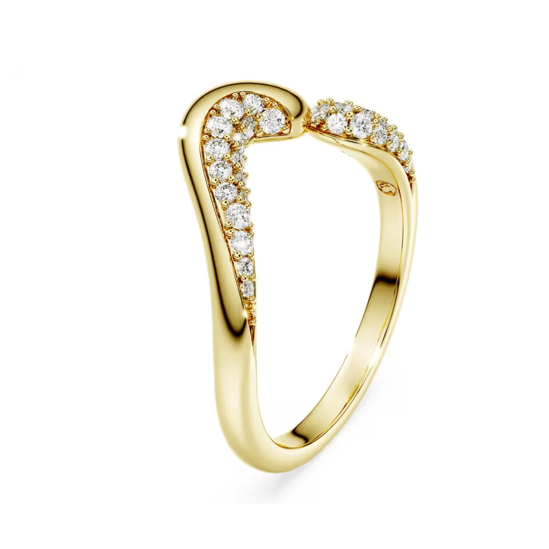 Swarovski Classica sormus, keltakullattu hopea ja kirkkaat zirkoniat, 5746351 - Image 5