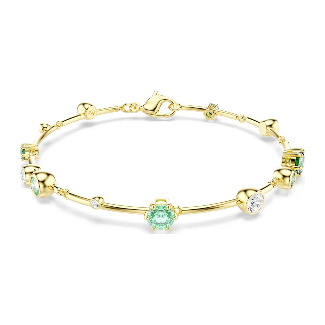 Swarovski Constella rannekoru, keltakullanväri ja vihreät kristallit, 5722478