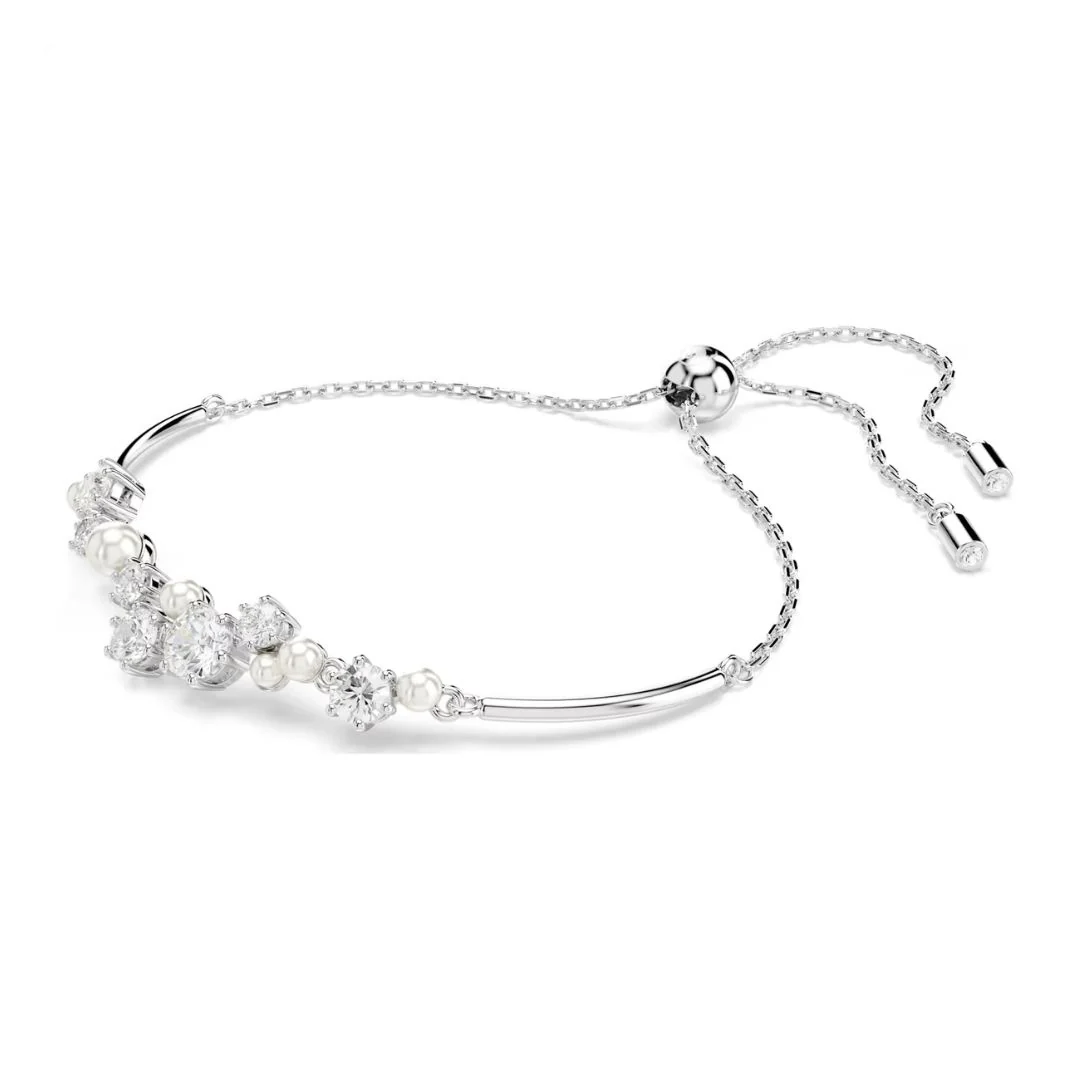 Swarovski Constella rannekoru, vaalea metalli, kirkkaat kristallit ja valkoiset helmet, 5705618 - Image 2