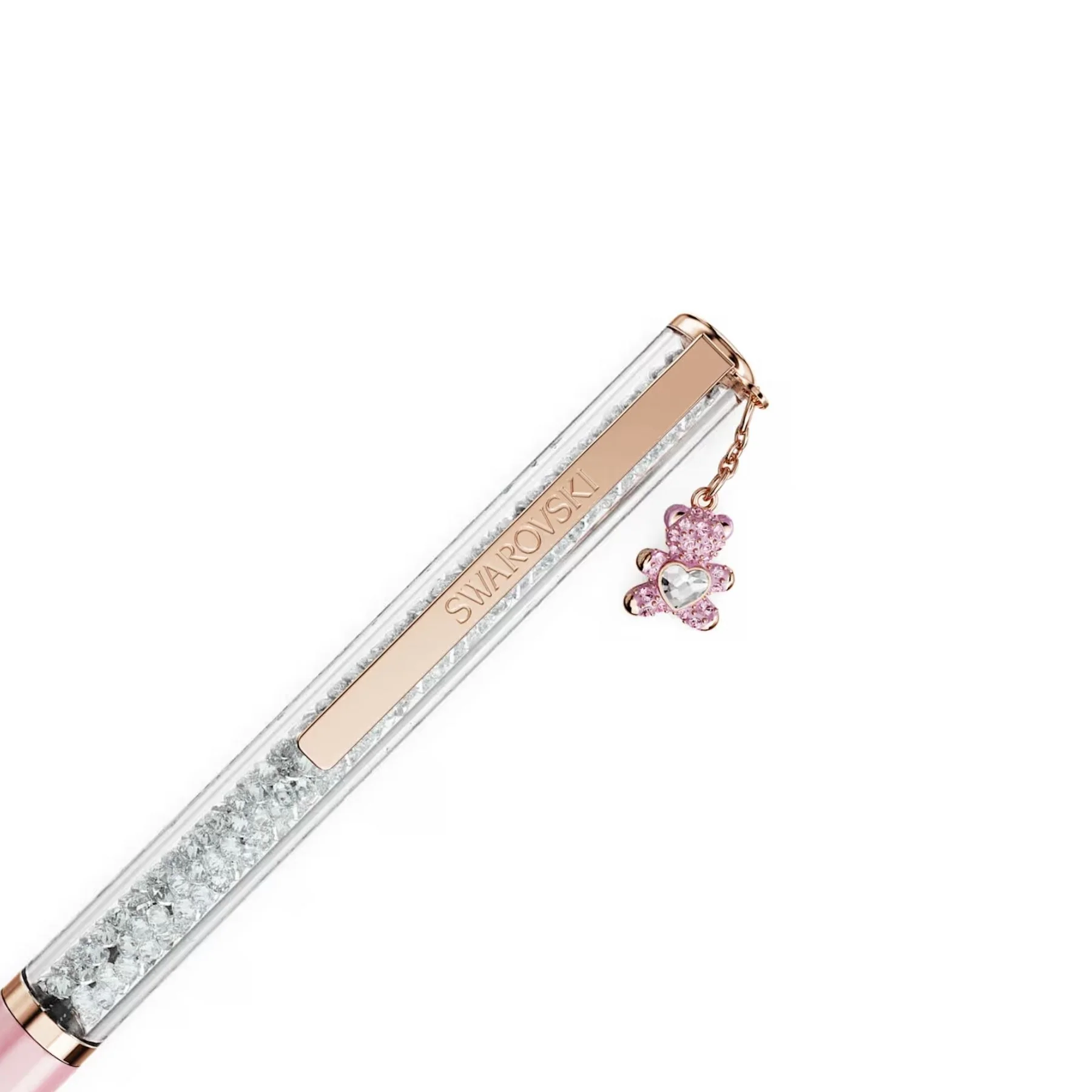 Swarovski Crystalline kuulakärkikynä, vaaleanpunainen, rosekullattu ja kirkkaat kristallit, 5744955 - Image 3