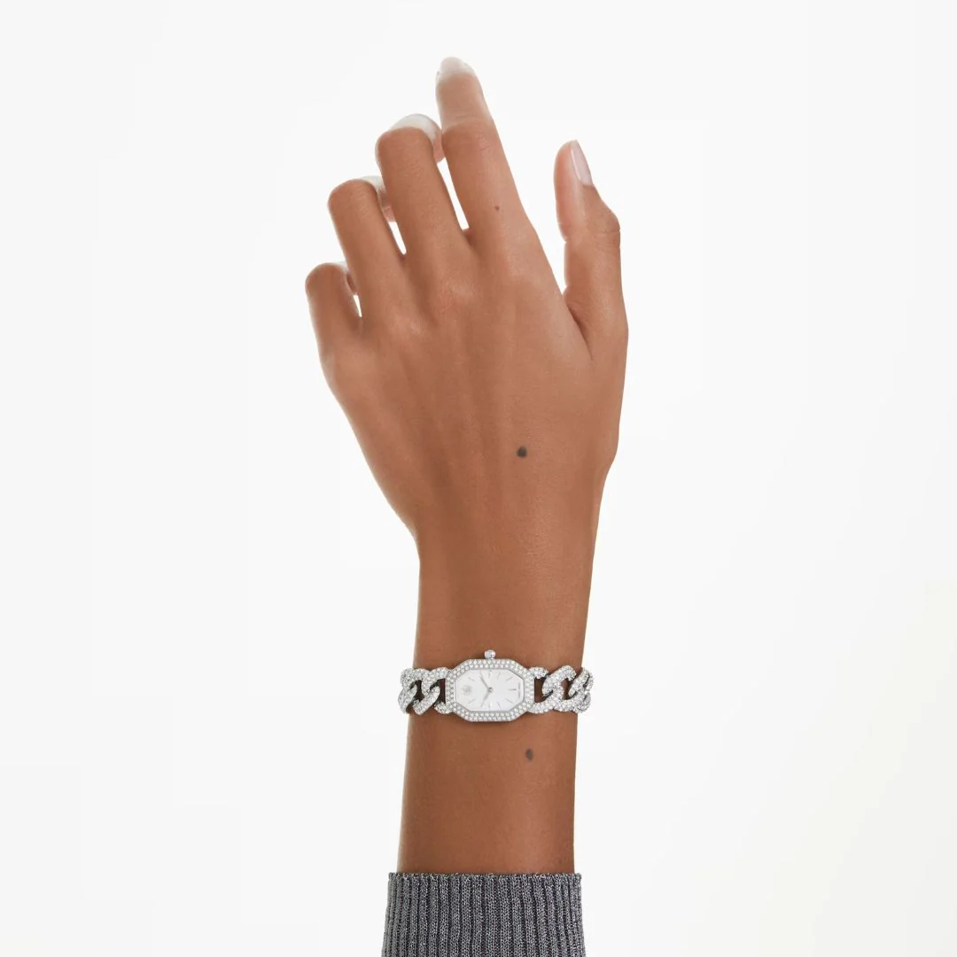 Swarovski Dextera chain rannekello, hopeanväri ja kirkkaat kristallit, 5668899 - Image 2