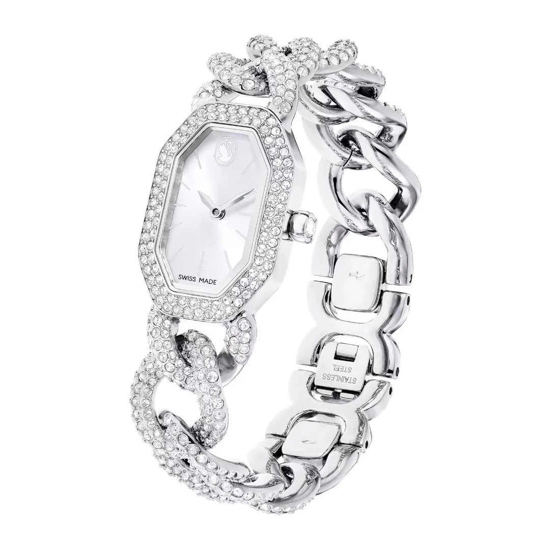 Swarovski Dextera chain rannekello, hopeanväri ja kirkkaat kristallit, 5668899 - Image 3