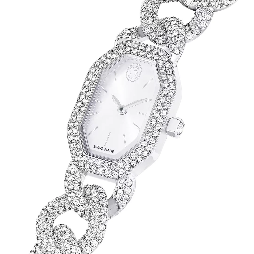 Swarovski Dextera chain rannekello, hopeanväri ja kirkkaat kristallit, 5668899 - Image 4