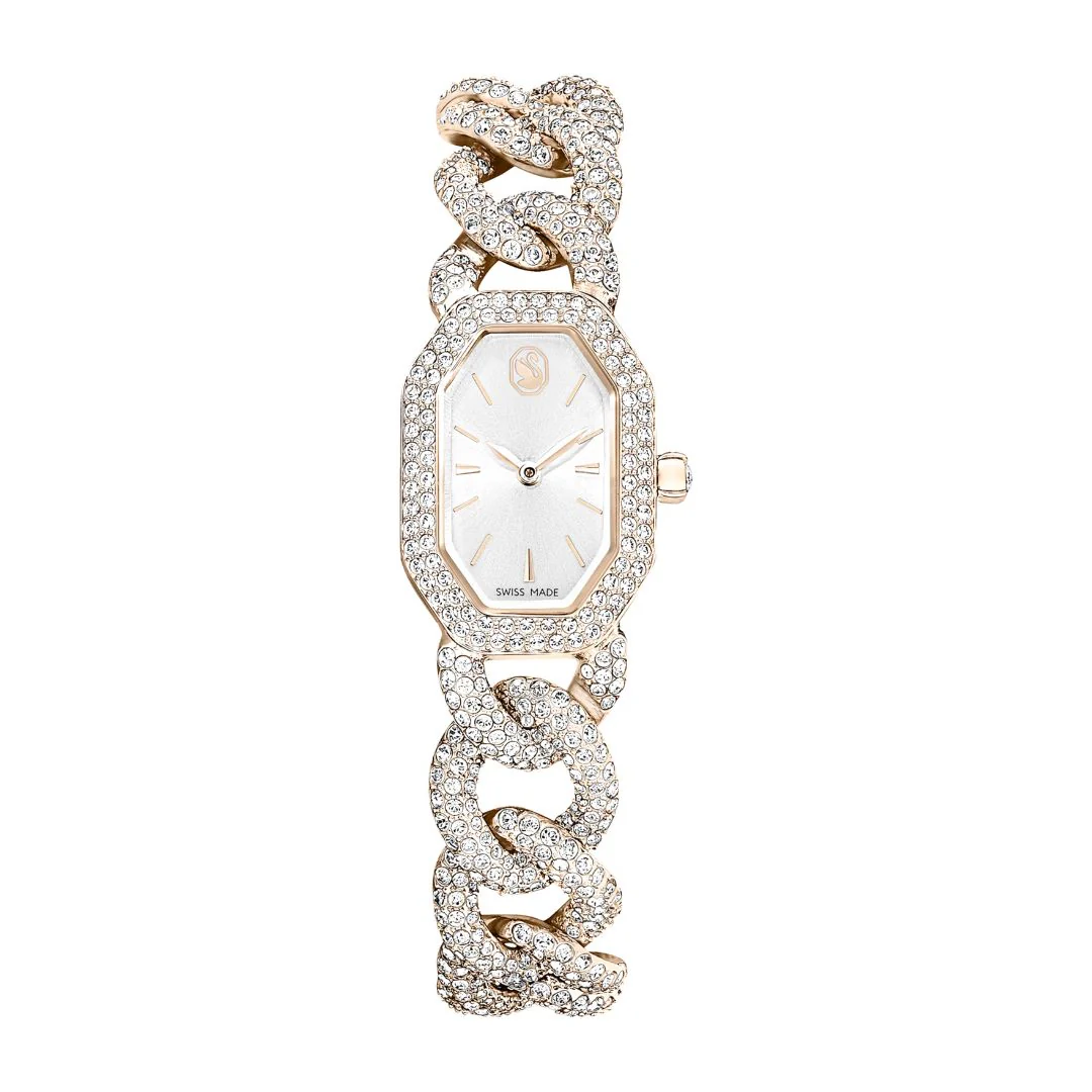 Swarovski Dextera chain rannekello, samppanjakullanväri ja kirkkaat kristallit, 5711710