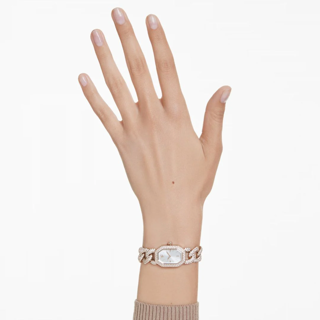 Swarovski Dextera chain rannekello, samppanjakullanväri ja kirkkaat kristallit, 5711710 - Image 2