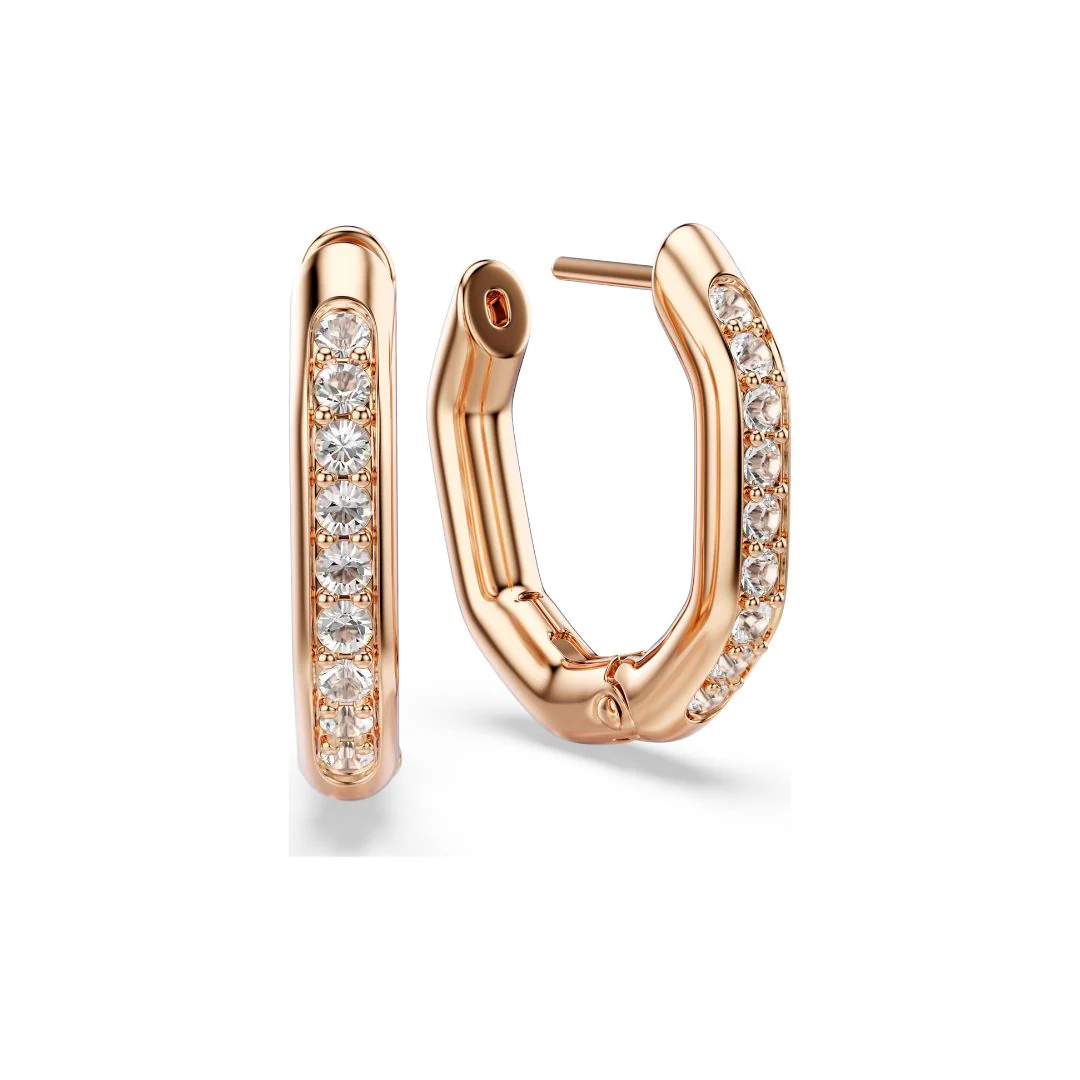 Swarovski Dextera rengaskorvakorut, S-koko, rosekullattu ja kirkkaat kristallit, 5743798 - Image 3
