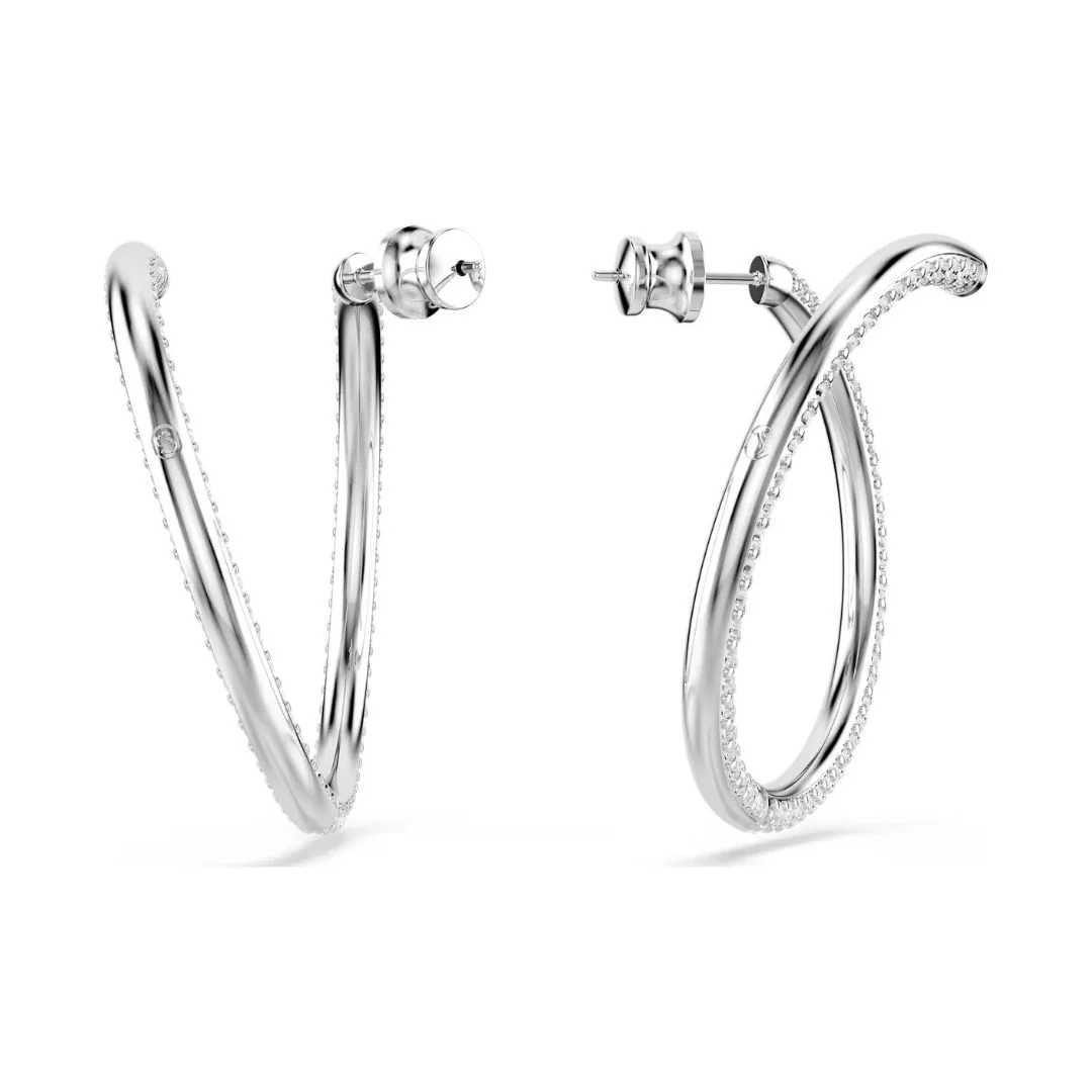 Swarovski Dextera rengaskorvakorut, vaalea metalli ja kirkkaat kristallit 5695939 - Image 3