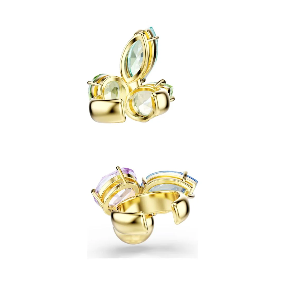 Swarovski Gema ear cuff korvakorut, keltakullattu ja eriväriset kristallit, 5741585 - Image 4