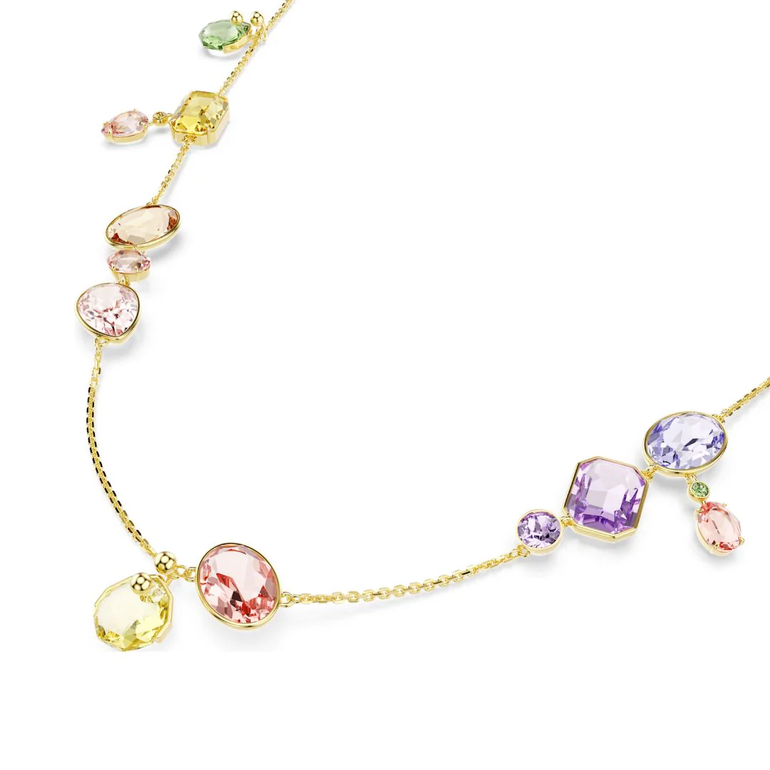 Swarovski Gema kaulakoru, keltakullattu ja eriväriset kristallit, 5737457 - Image 4