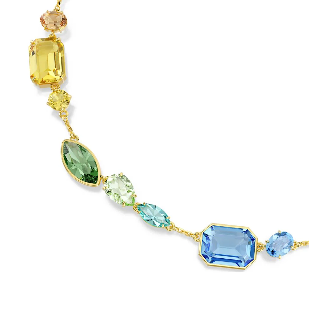 Swarovski Gema kaulakoru, keltakullattu ja eriväriset kristallit, 5741584 - Image 4