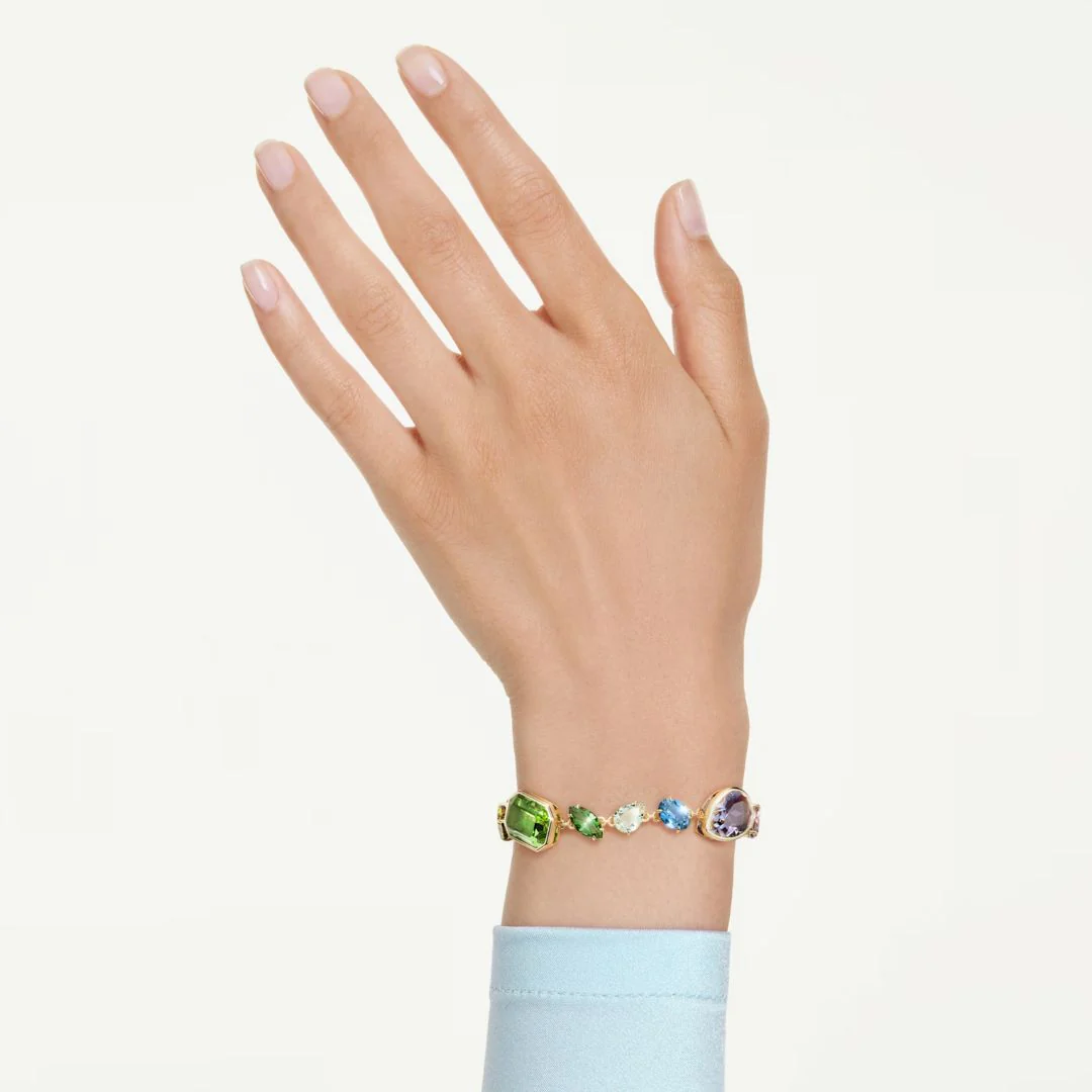 Swarovski Gema rannekoru, keltakullattu ja eriväriset kristallit, 5737453 - Image 2