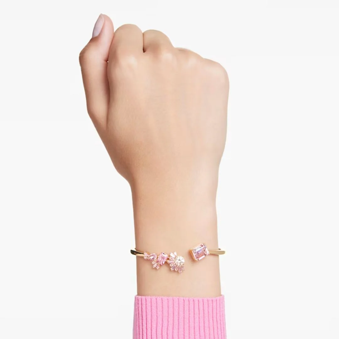 Swarovski Gema rannerengas, keltakullanväri ja pinkit kristallit, 5688482 - Image 2