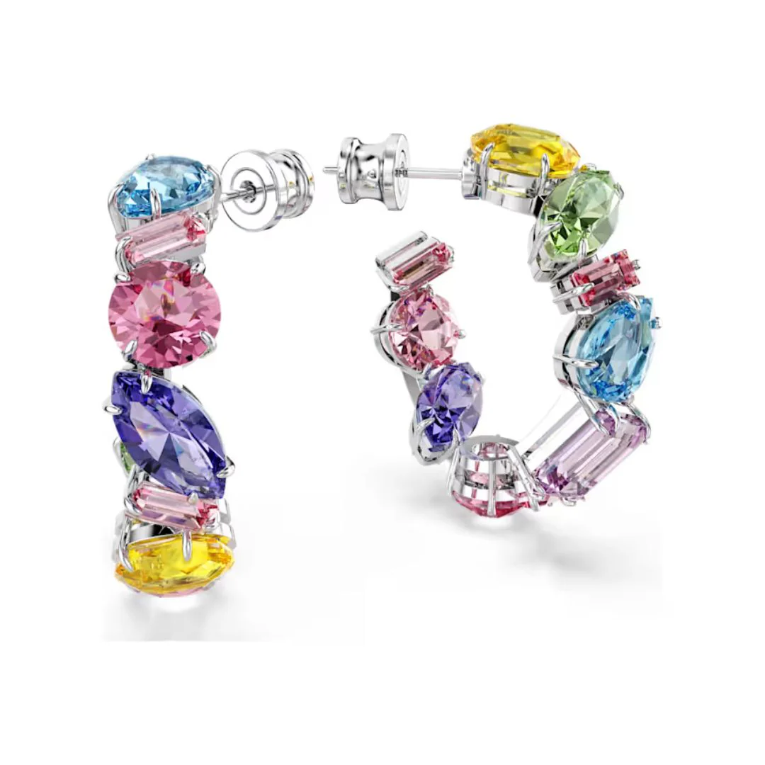 Swarovski Gema rengaskorvakorut vaalea metalli ja eri väriset kristallit 5692412 - Image 2
