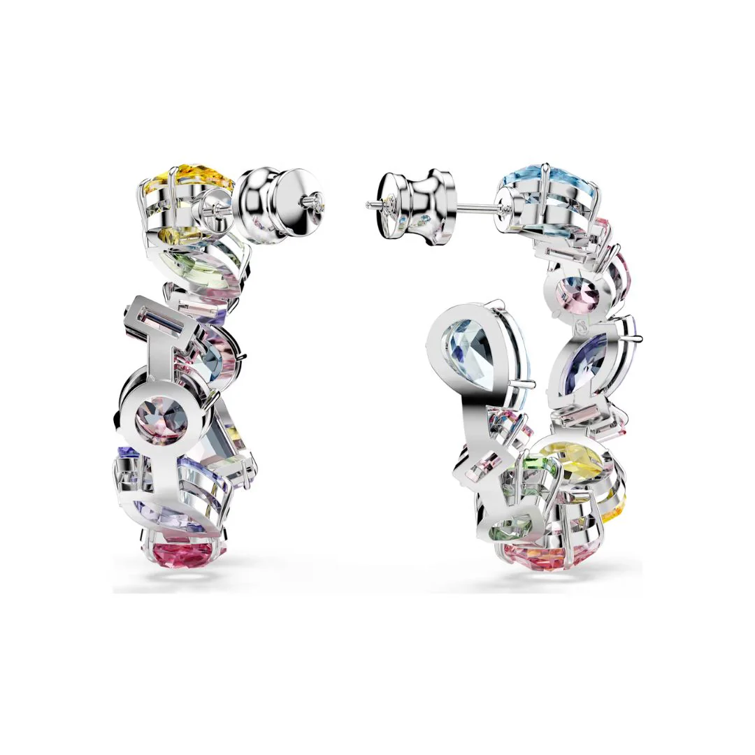 Swarovski Gema rengaskorvakorut vaalea metalli ja eri väriset kristallit 5692412 - Image 3