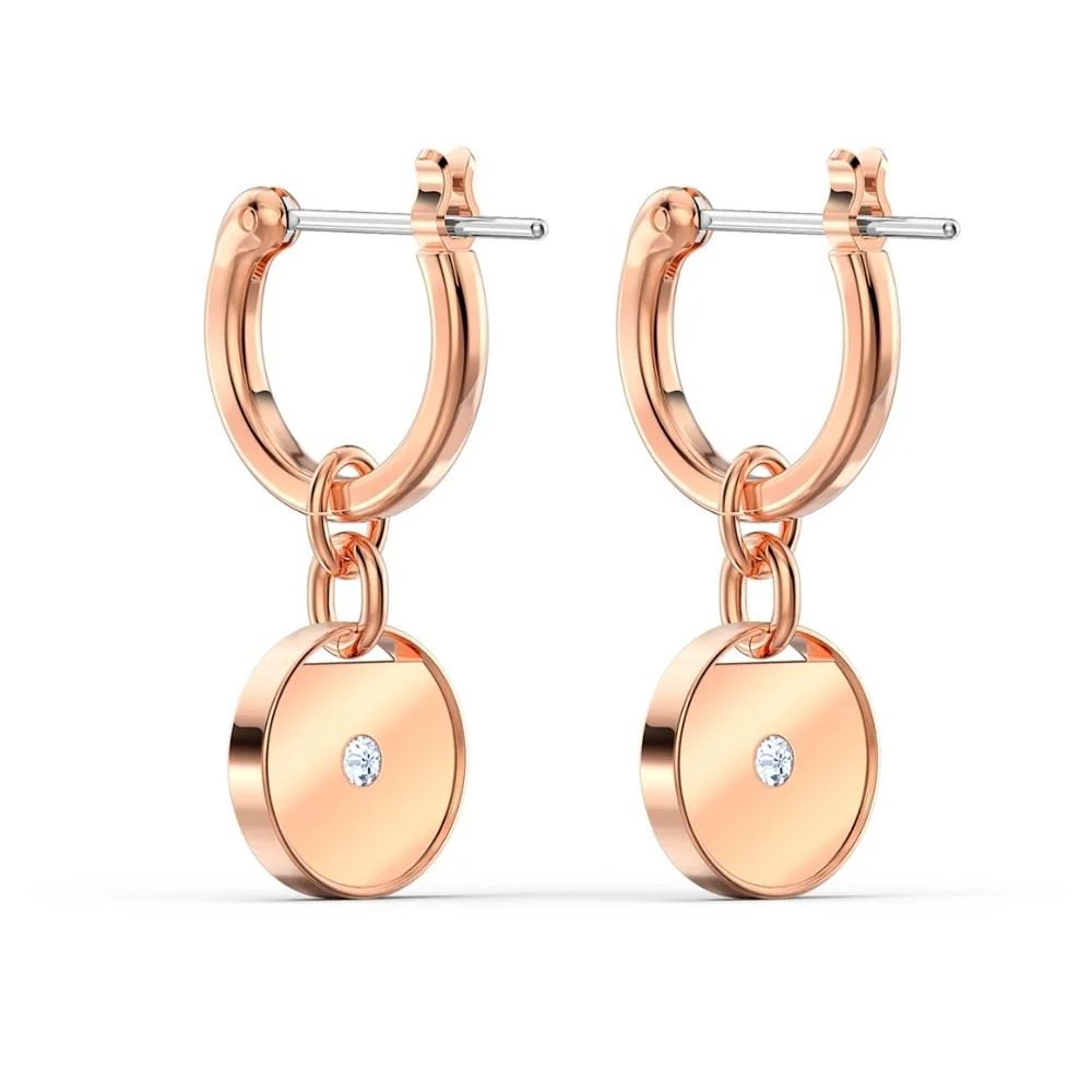 Swarovski Ginger rengaskorvakorut, rosekullan väriset - Image 3