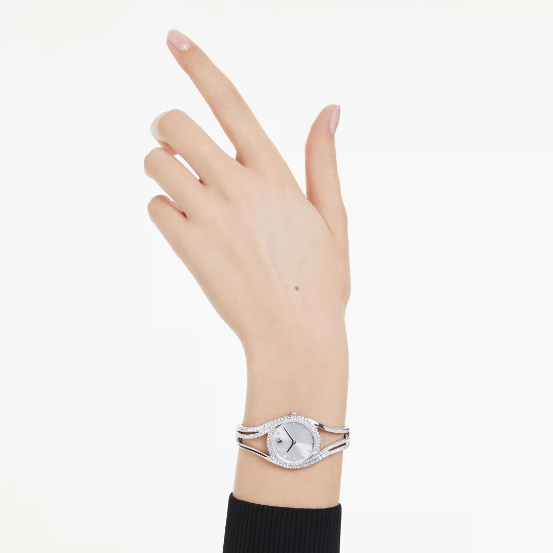 Swarovski Hyperbola bangle rannekello, hopeanväri ja kirkkaat kristallit, 5689432 - Image 3