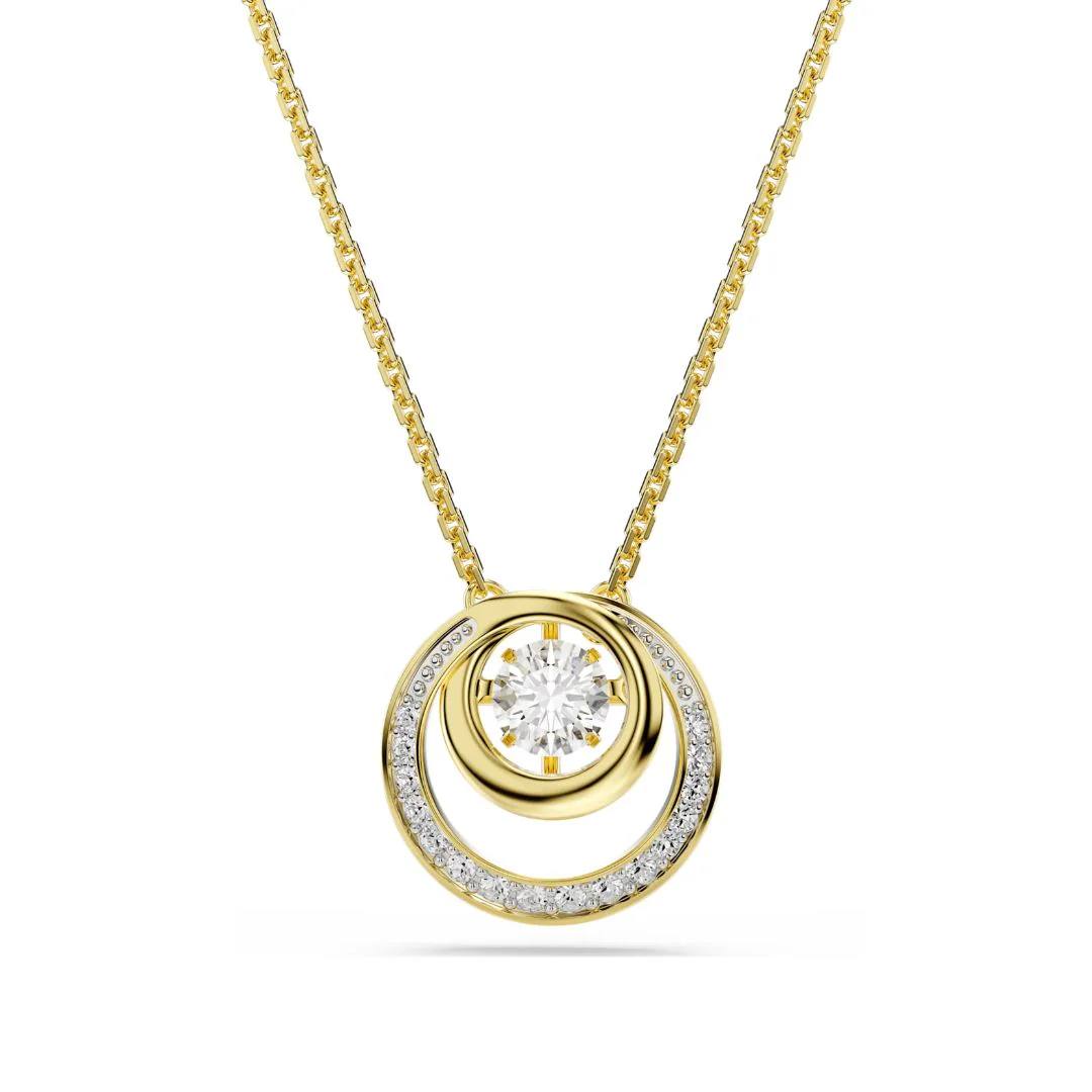 Swarovski Hyperbola riipus, keltakullattu ja kirkkaat zirkonit ja kristallit, 5738248