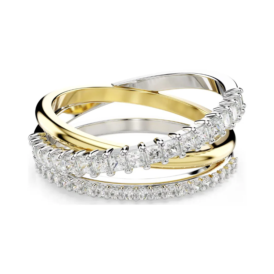 Swarovski Hyperbola sormus, keltakullanväri ja vaalea metalli kirkkailla kristalleilla, 5689731 - Image 2