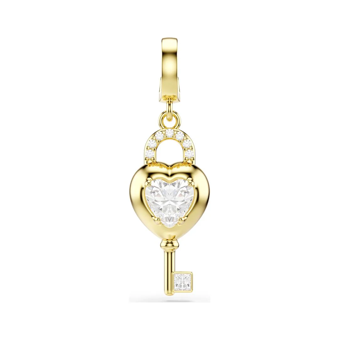Swarovski Idyllia charm, keltakullattu ja kirkkaat zirkonit, 5742959