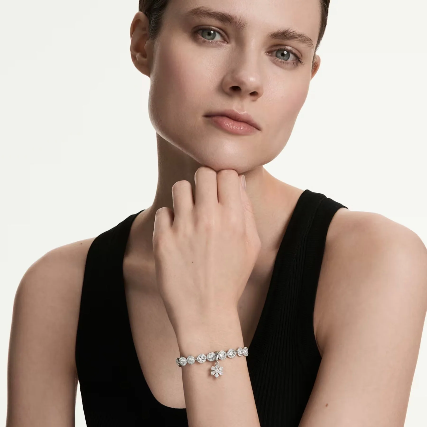 Swarovski Idyllia hela, vaalea metalli, kirkkaat kristallit ja zirkonit, 5755513 - Image 5