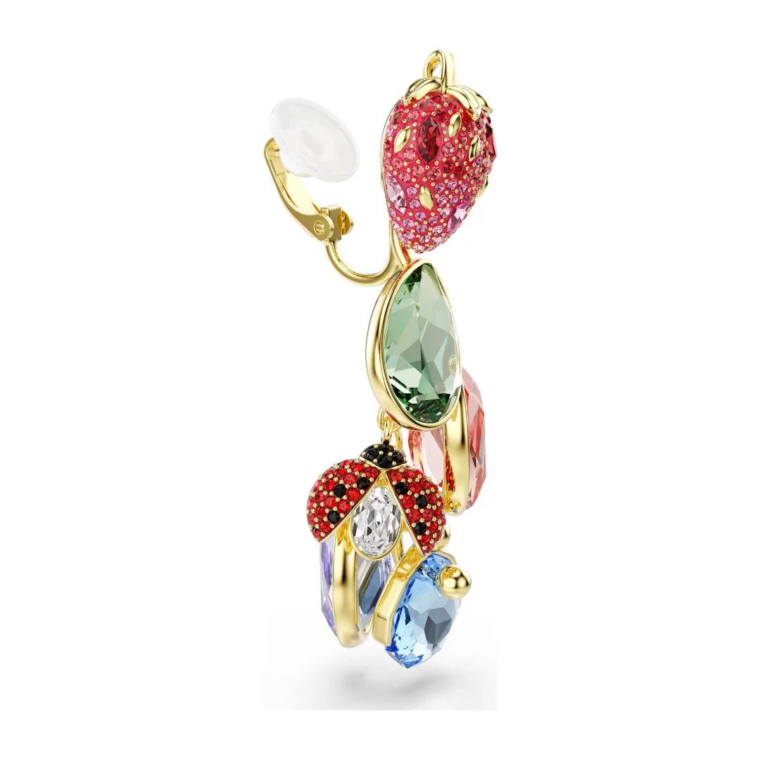 Swarovski Idyllia clip korvakorut, keltakullattu ja eriväriset kristalli, 5743818 - Image 3