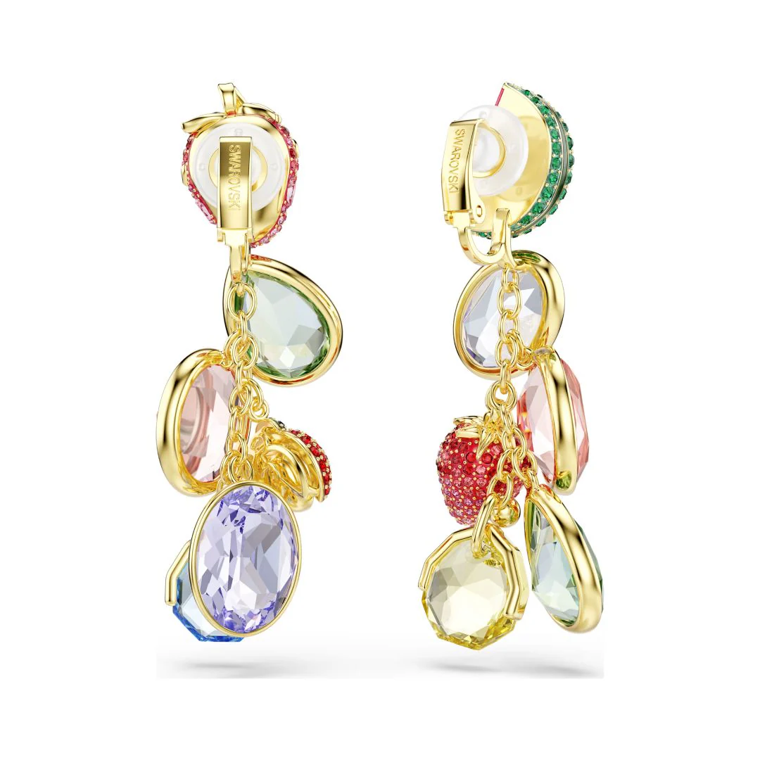 Swarovski Idyllia clip korvakorut, keltakullattu ja eriväriset kristalli, 5743818 - Image 4